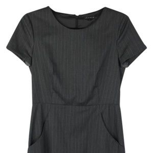 Theory Dresses - Theory Dark Grey Pinstripe Kabilla Dress Theory Dresses - Theory Dark Grey Pinstripe Kabilla Dress